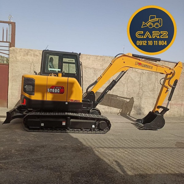 مینی بیل زنجیری 6 تن سانی