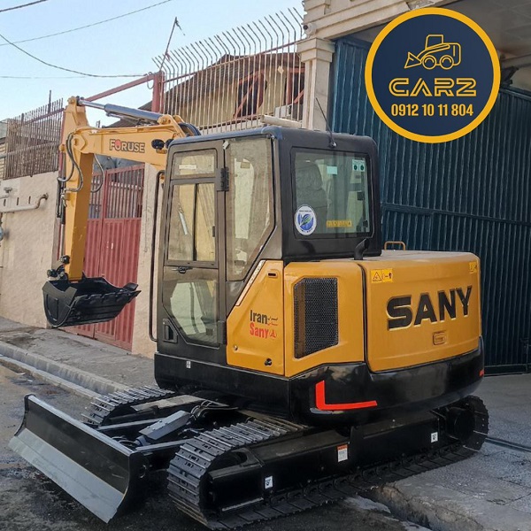 مینی بیل زنجیری 6 تن سانی